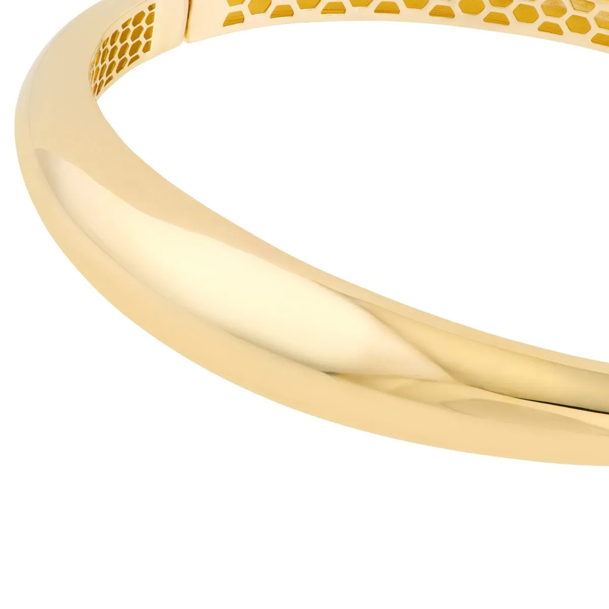 14K Yellow Gold Polished Dome Bangle