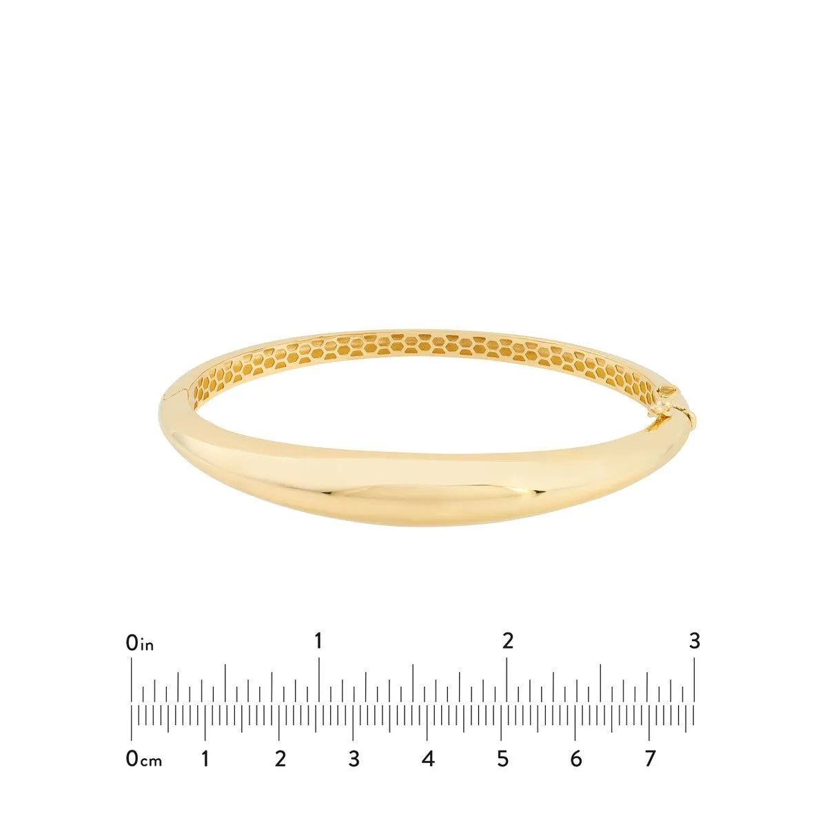 14K Yellow Gold Polished Dome Bangle