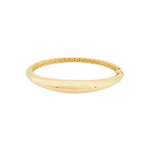 14K Yellow Gold Polished Dome Bangle