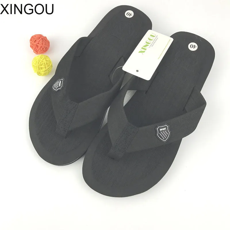 2017 New Flat Sandals slippers men summer Bakham Leisure Soft Flip Flops men EVA Beach Sandals For Men plus Size men's slippers