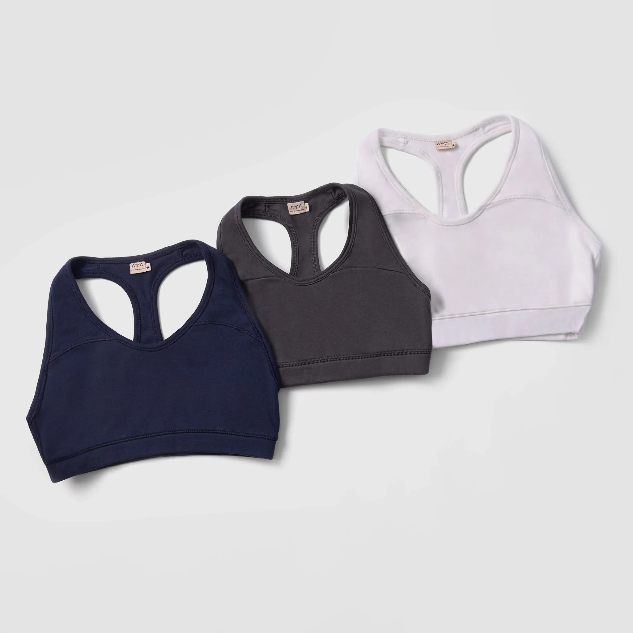 3 Pack - Women's Organic Pima Cotton Bralettes