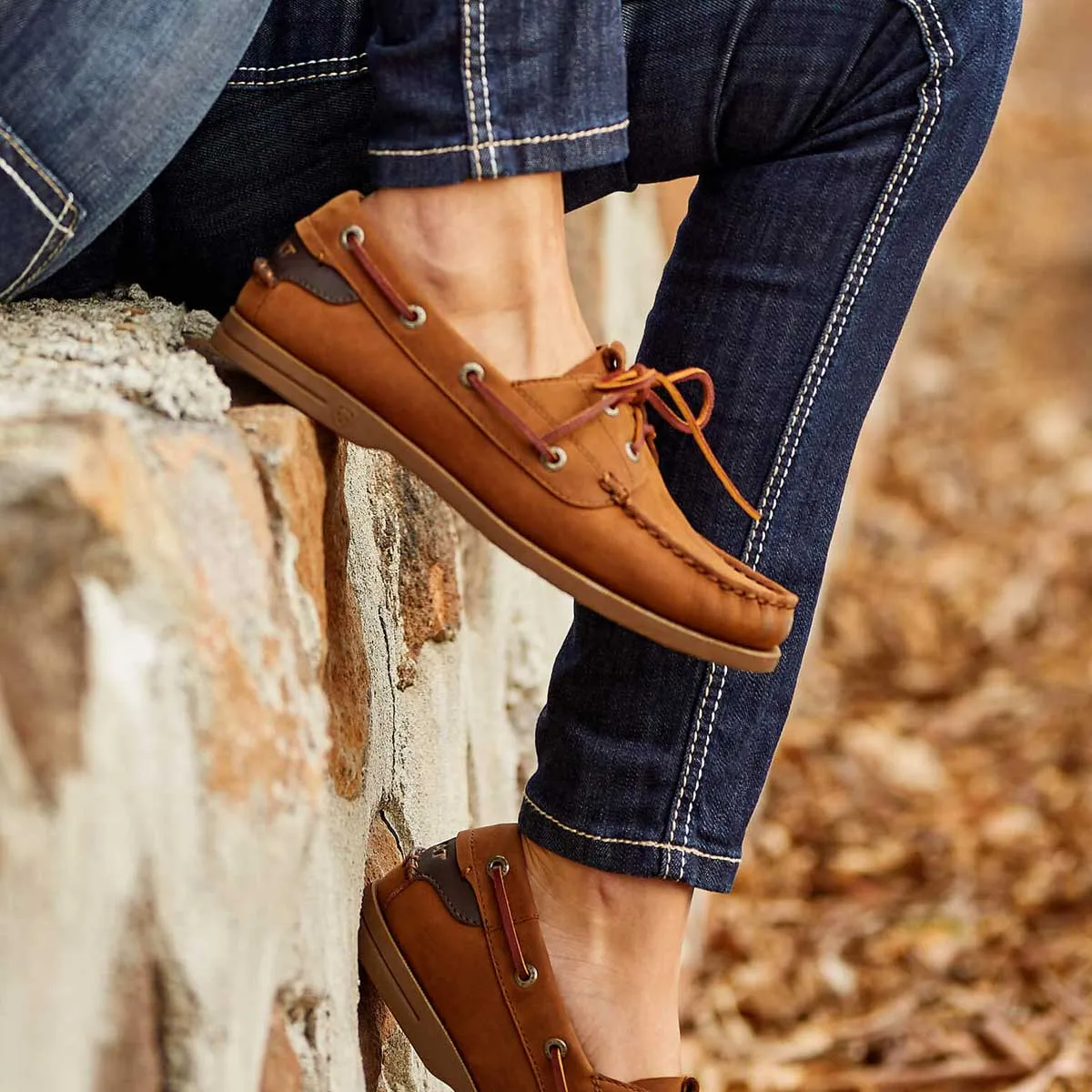 30% OFF ARIAT Antigua Deck Shoes - Womens - Walnut - Size: UK 6.5