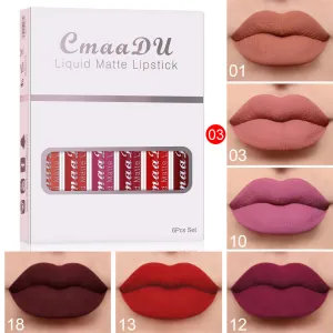 6pcs Matte Non-Stick Lip Gloss