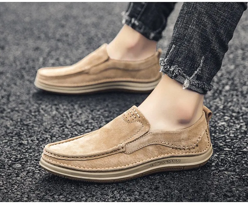 Advbridge Leather shoes men's all-match leather fashion casual shoes business shoes spring and autumn new trendy shoes men