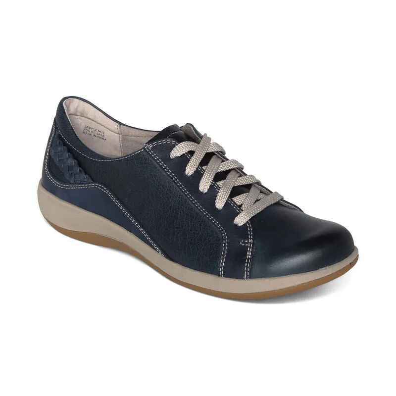 Aetrex Dana Oxford in Navy & Warm Grey