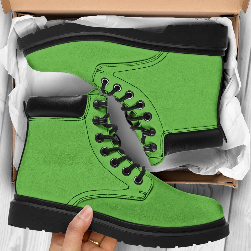 All-Season Boots_Apple Green_Micro-Suede