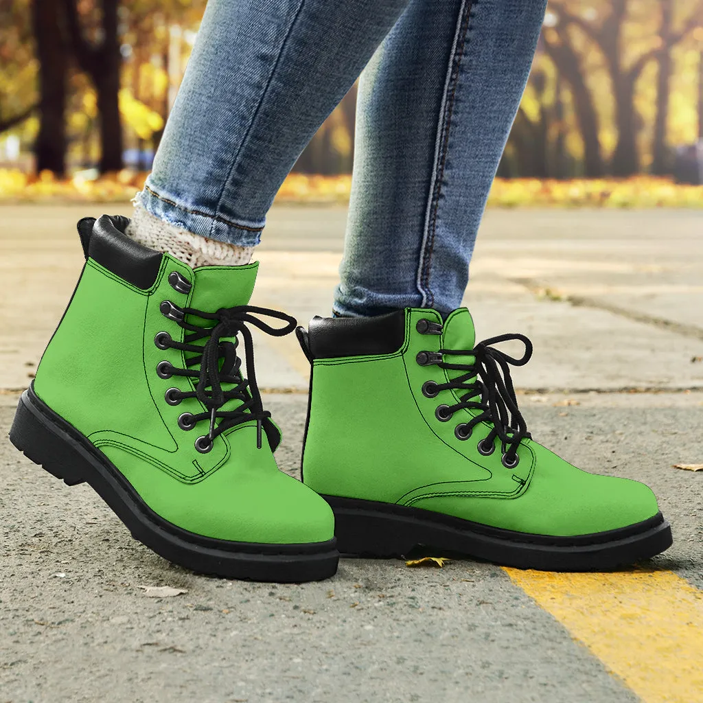 All-Season Boots_Apple Green_Micro-Suede