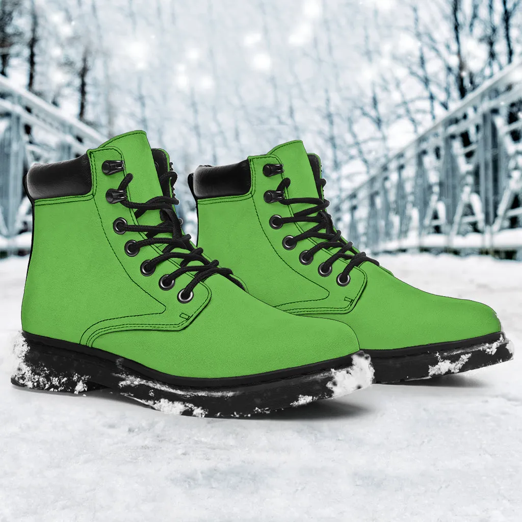 All-Season Boots_Apple Green_Micro-Suede