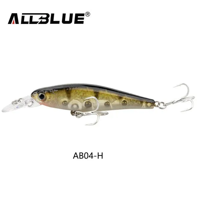 ALLBLUE Good Quality Fishing Lures Suspend Minnow 6.4g/65mm Shallow Diving Lifelike Wobblers With 8# Owner Hooks isca artificial