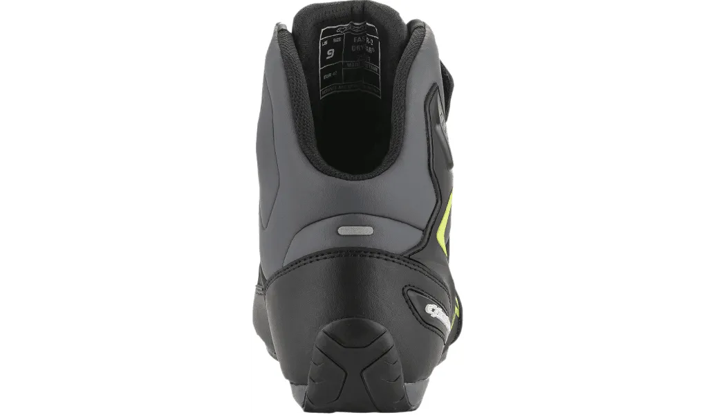 Alpinestars Faster-3 Drystar Riding Shoes Black/Gray/Yellow Fluorescent