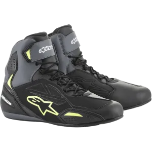 Alpinestars Faster-3 Drystar Riding Shoes Black/Gray/Yellow Fluorescent