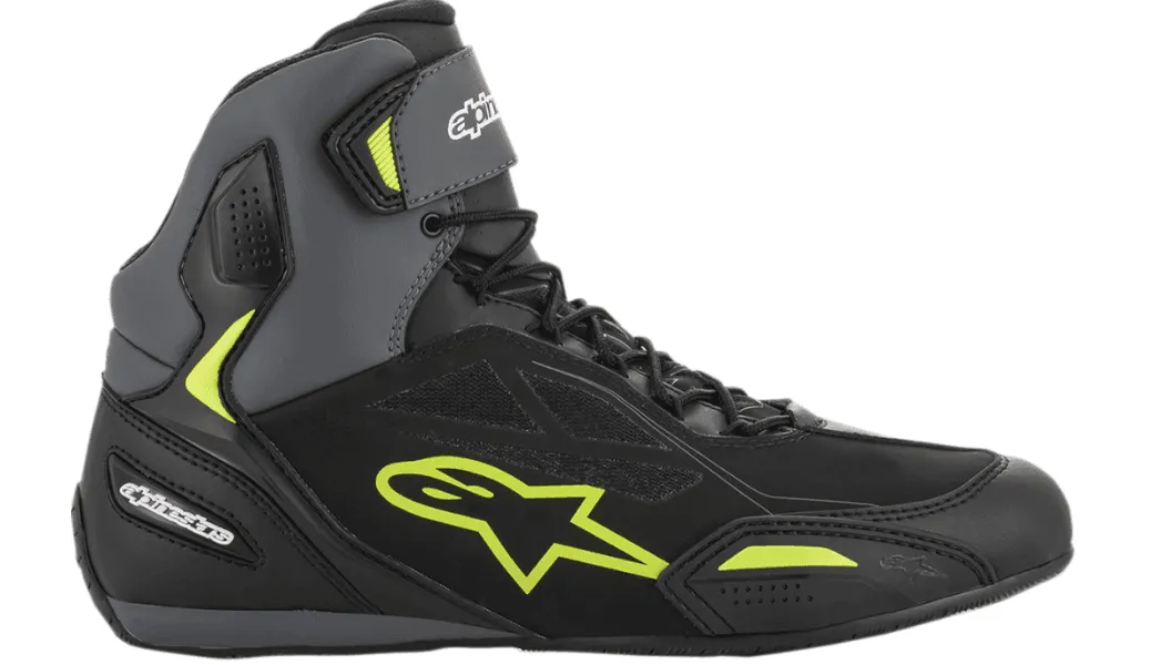 Alpinestars Faster-3 Drystar Riding Shoes Black/Gray/Yellow Fluorescent