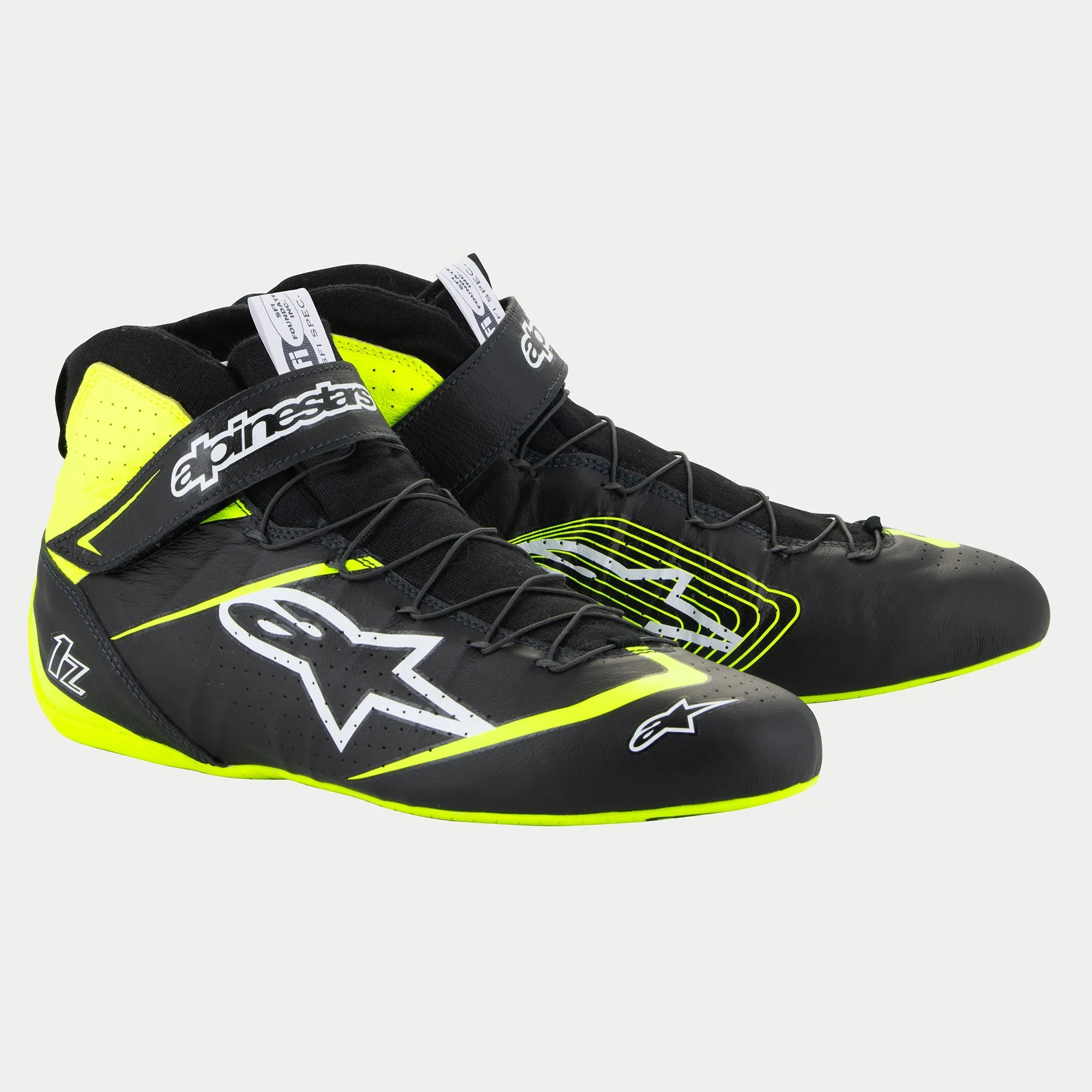 Alpinestars Tech-1 Z V3 Shoes - Black/Yellow Fluo