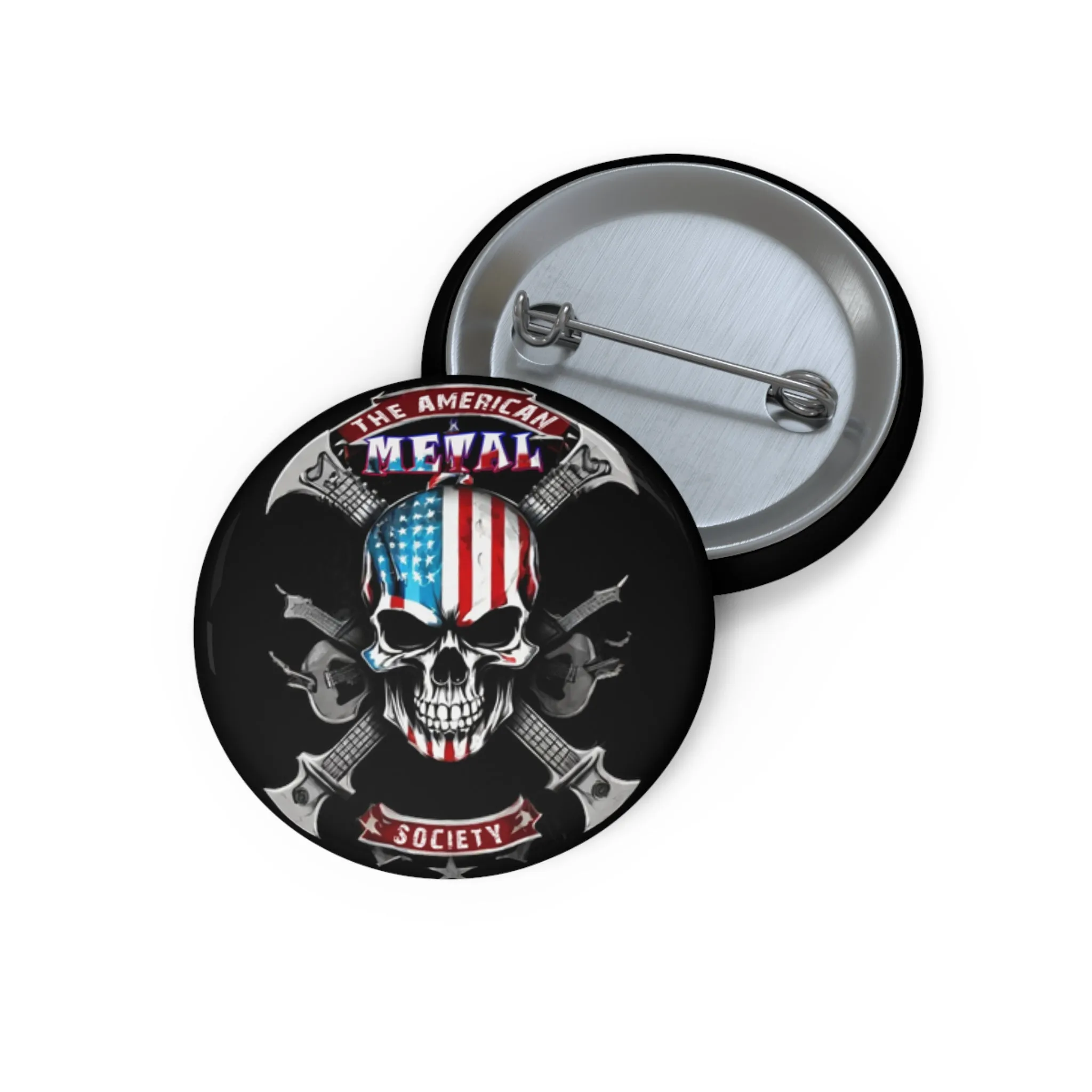 American Metal Society Custom Pin Buttons