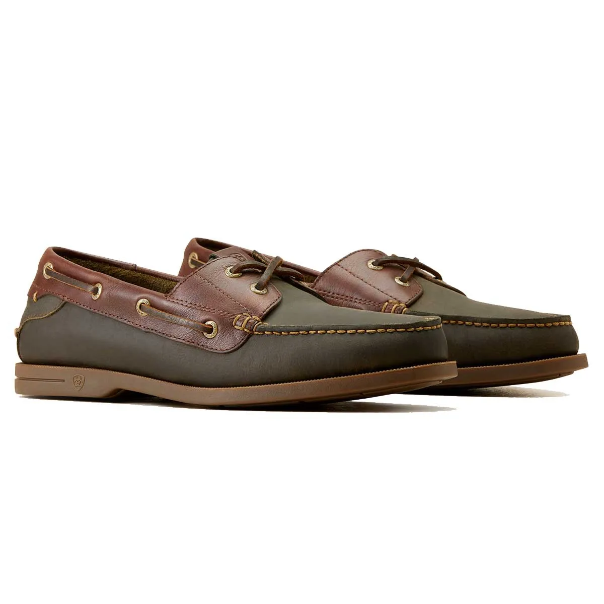 ARIAT Antigua Deck Shoes - Mens - Olive Night