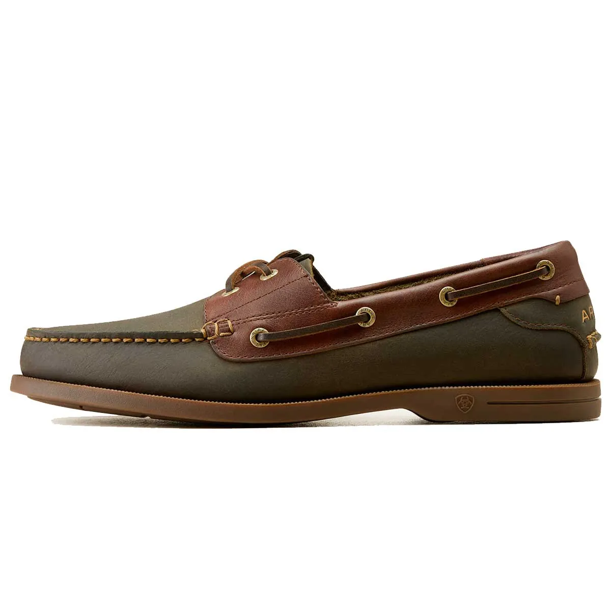 ARIAT Antigua Deck Shoes - Mens - Olive Night