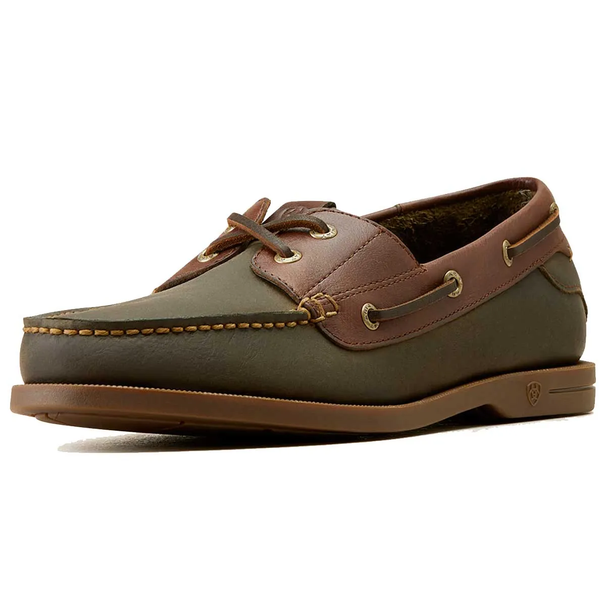 ARIAT Antigua Deck Shoes - Mens - Olive Night