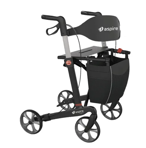 Aspire Vogue Carbon Fibre Super Lightweight Walker Rollator Medium