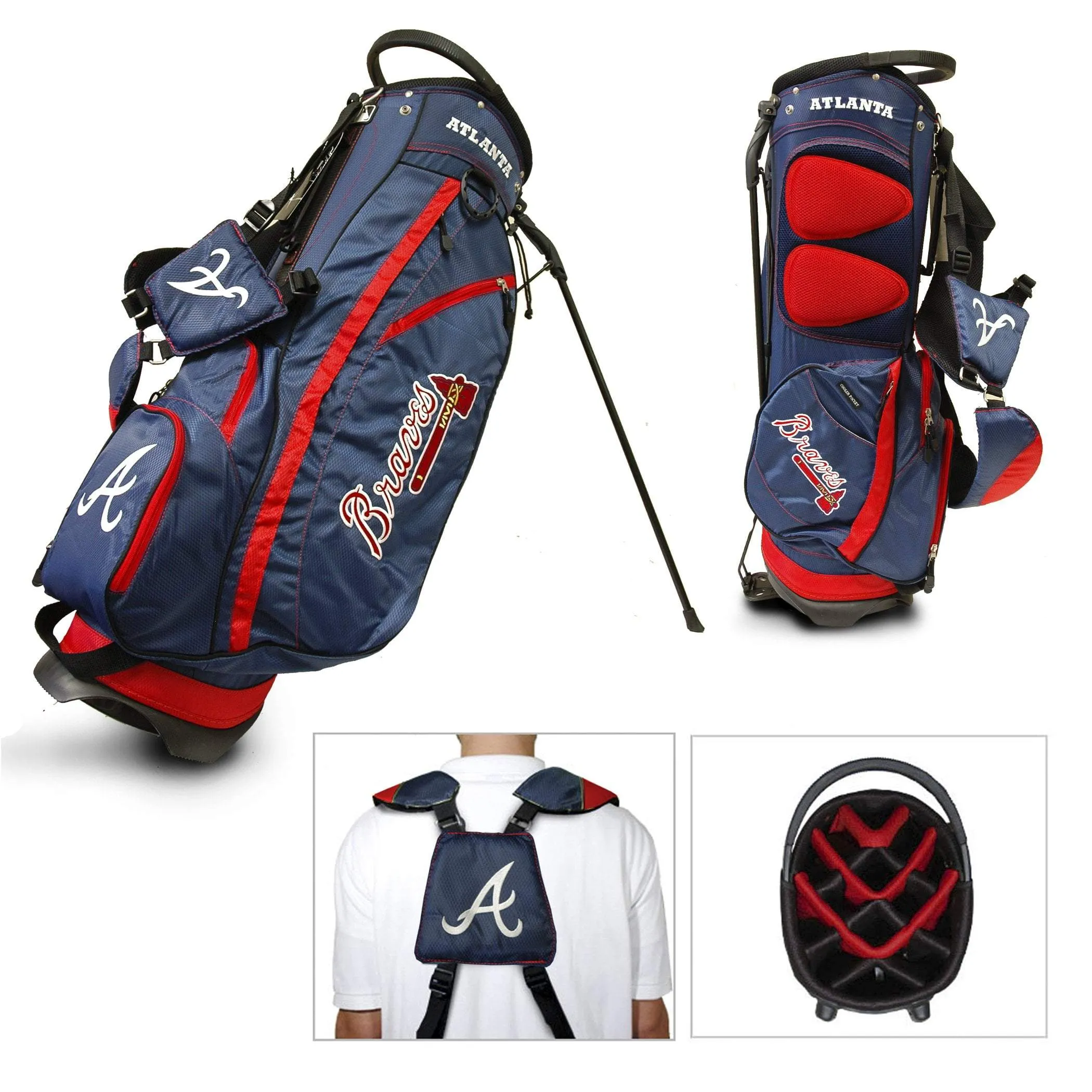 Atlanta Braves Team Golf Fairway Lightweight 14-Way Top Golf Club Stand Bag