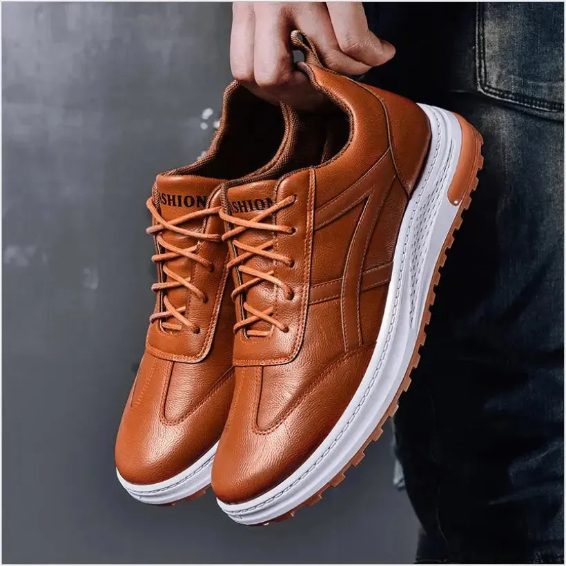 Autumn New Business Leather Shoes Low Top Round Head Casual Shoes