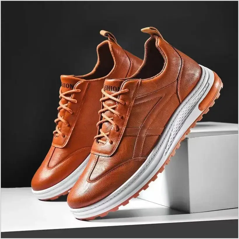 Autumn New Business Leather Shoes Low Top Round Head Casual Shoes