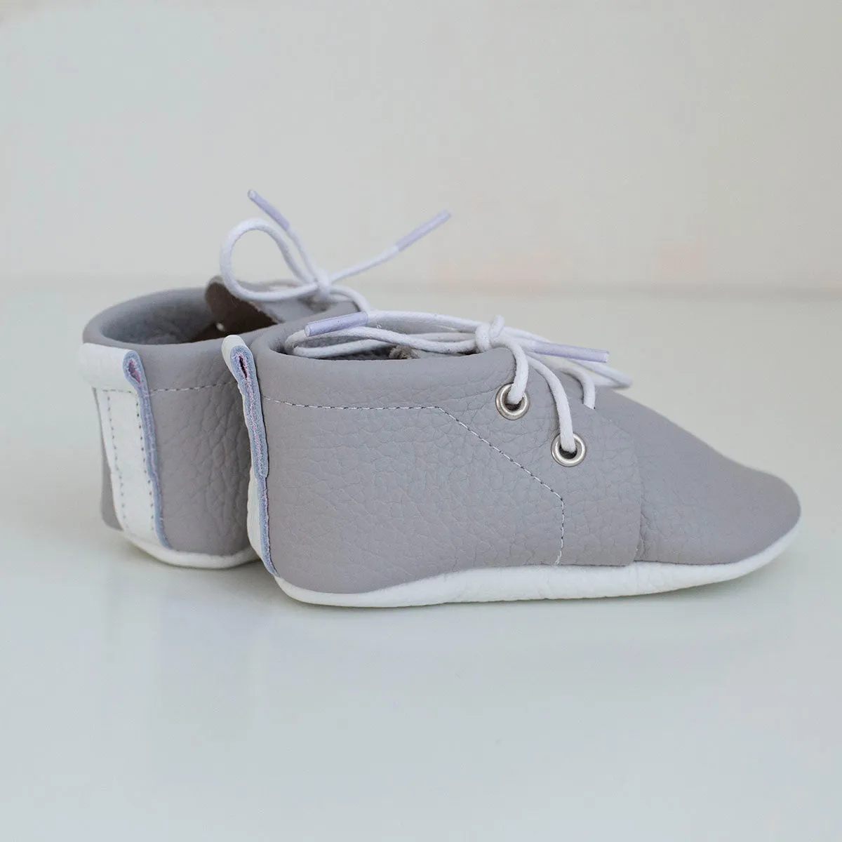 Baby leather booties