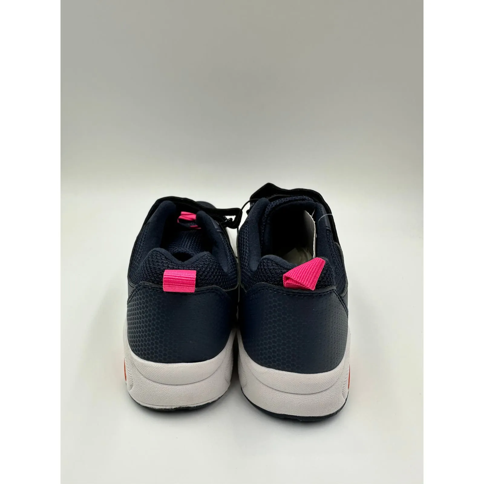 Big Kids Size 4, Blue Sneakers with Straps with Pink Laces, and Accents