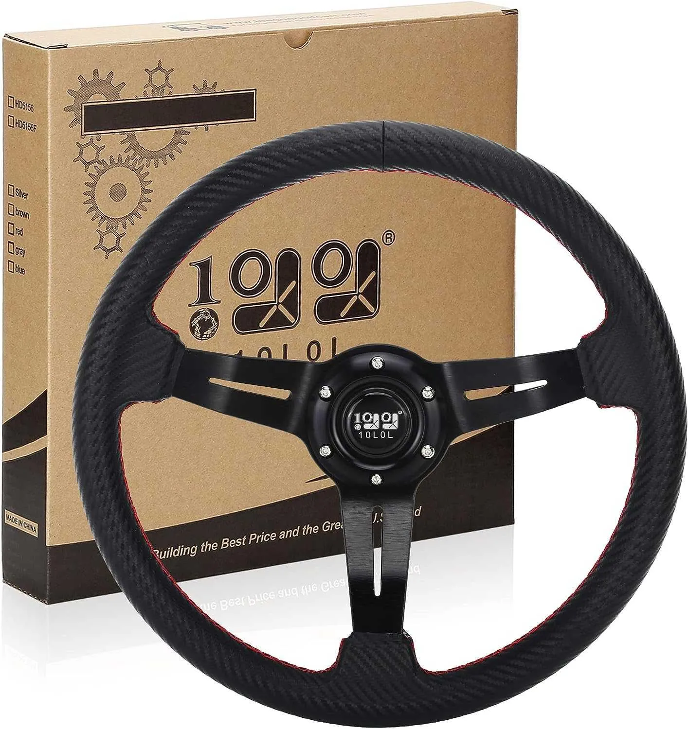 Black Golf Cart Steering Wheel for EZGO Club Car Yamaha - 10L0L