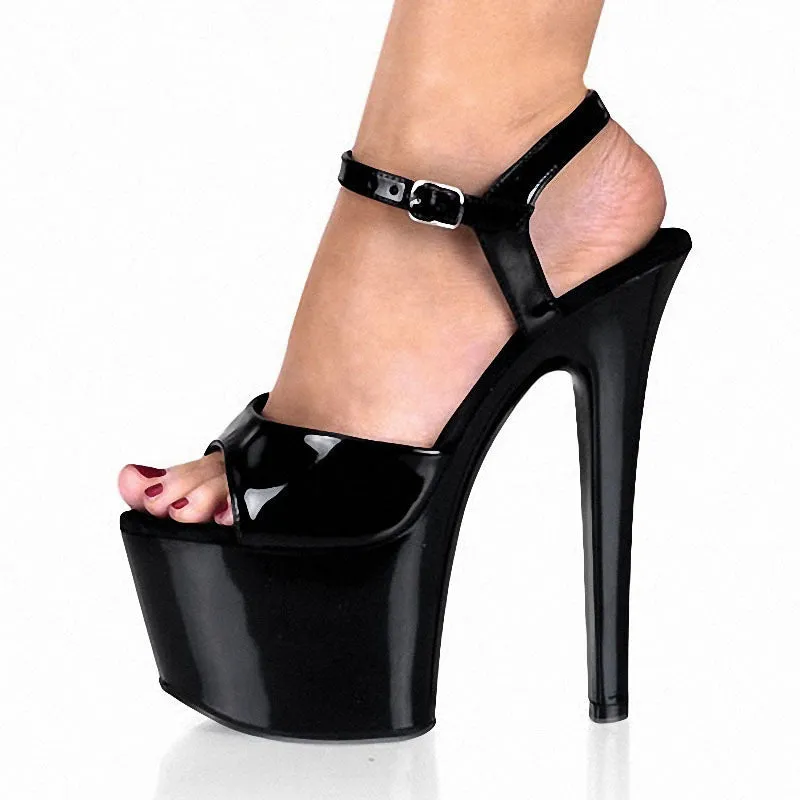 Black Platform Stripper Heels