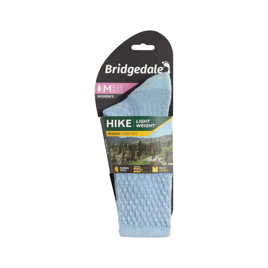 Bridgedale Ladies Hike Lightweight Merino Comfort Walking Socks