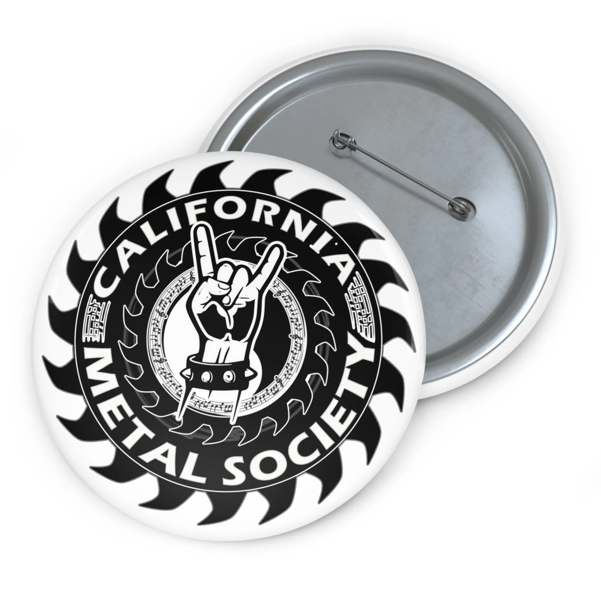 California Metal Society Custom Pin Buttons