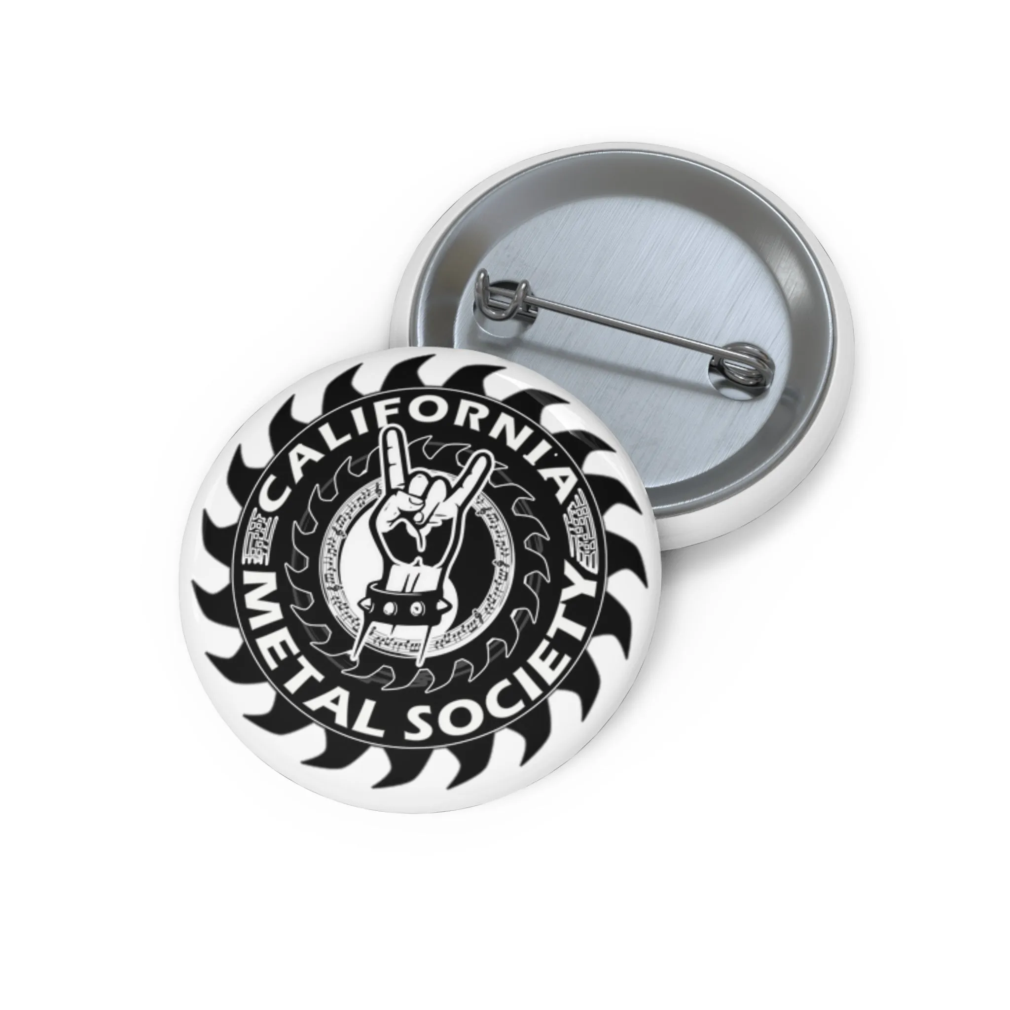 California Metal Society Custom Pin Buttons