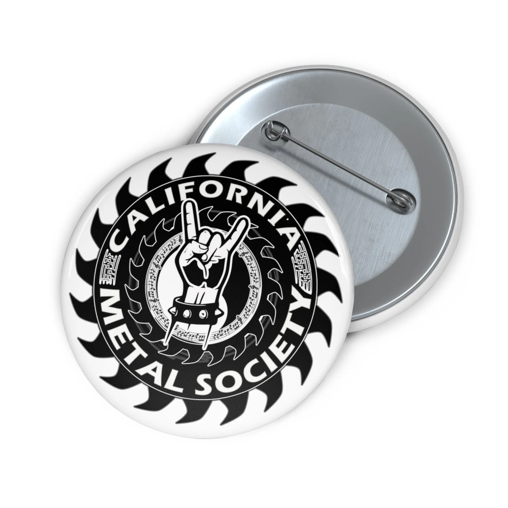 California Metal Society Custom Pin Buttons