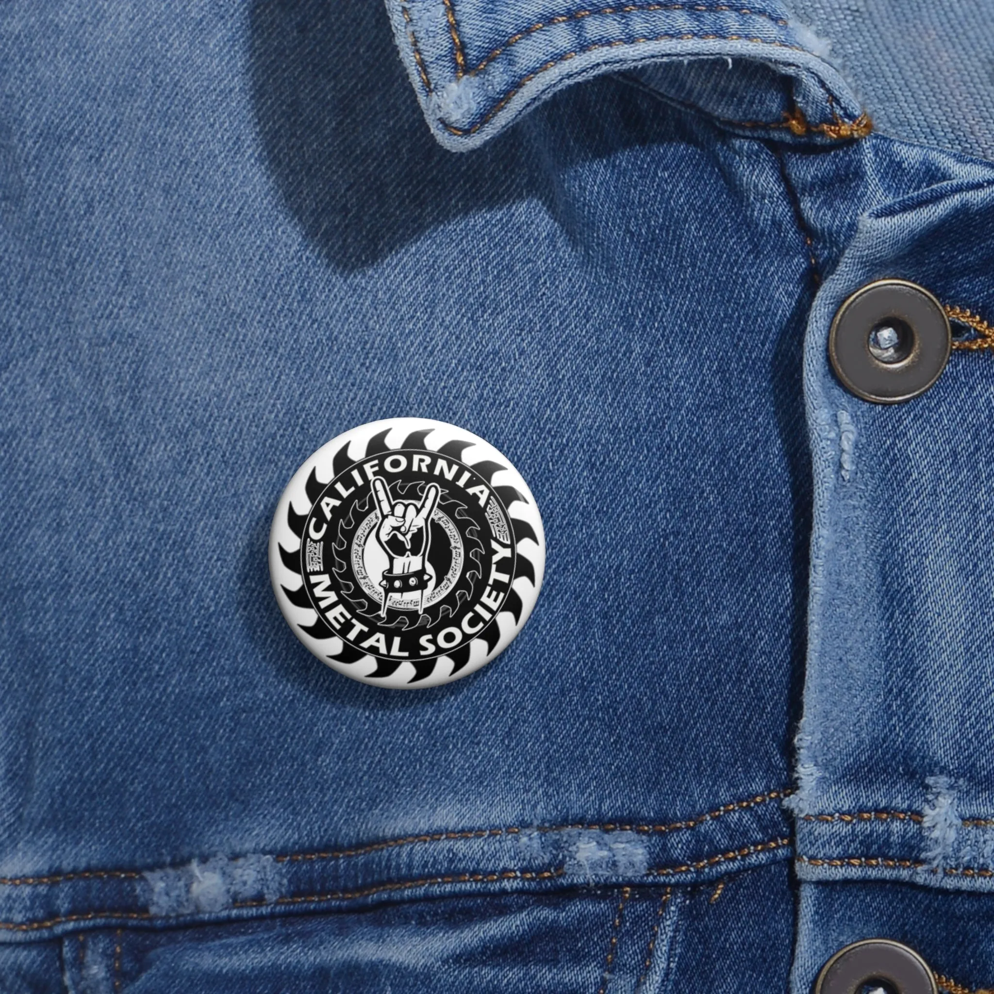 California Metal Society Custom Pin Buttons