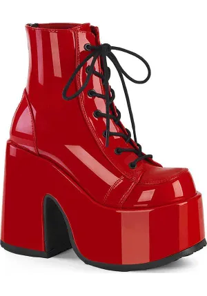 CAMEL-203 [Red Patent] | PLATFORM BOOTS [PREORDER]