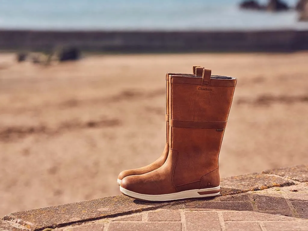 CHATHAM Mens Solor G2 Leather Sailing Boots - Walnut