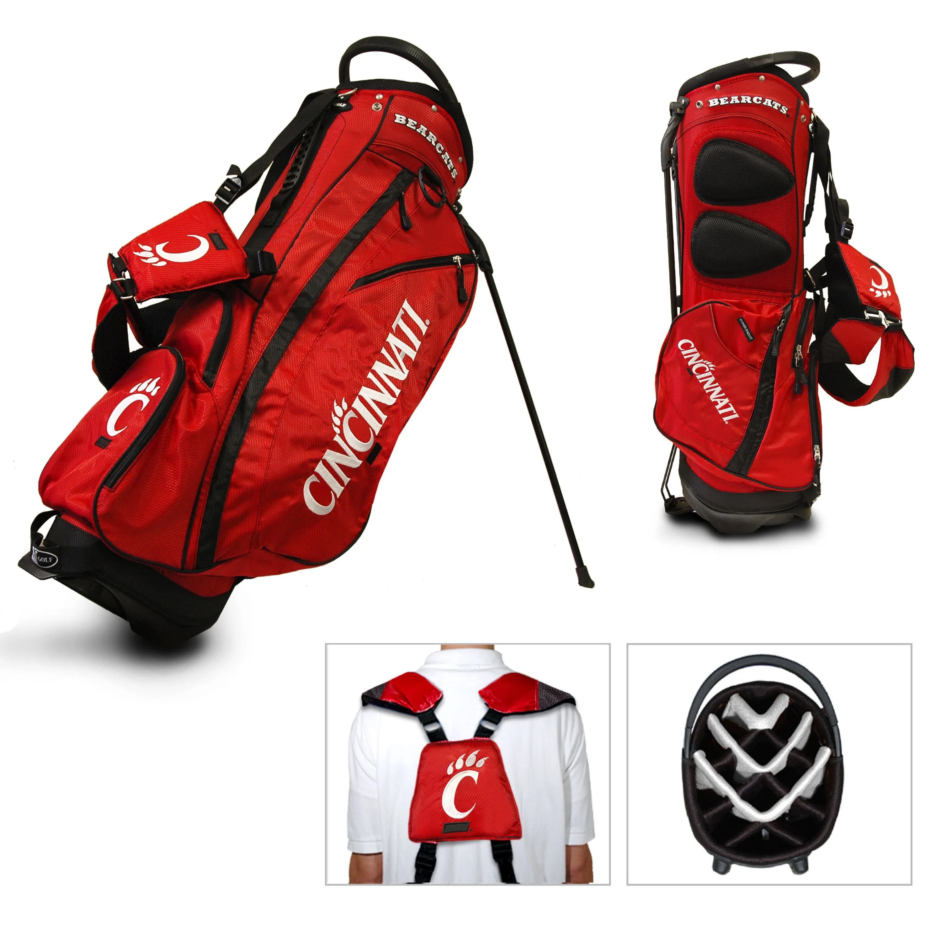 Cincinnati Bearcats Team Golf Fairway Lightweight 14-Way Top Golf Club Stand Bag