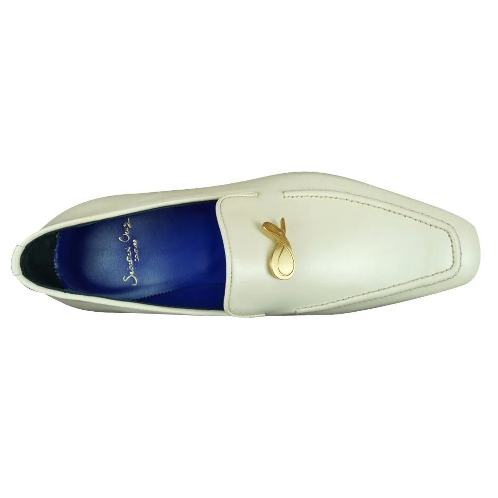 Classica Mascarpone With Yellow Gold Gold Hardware Leather Loafers