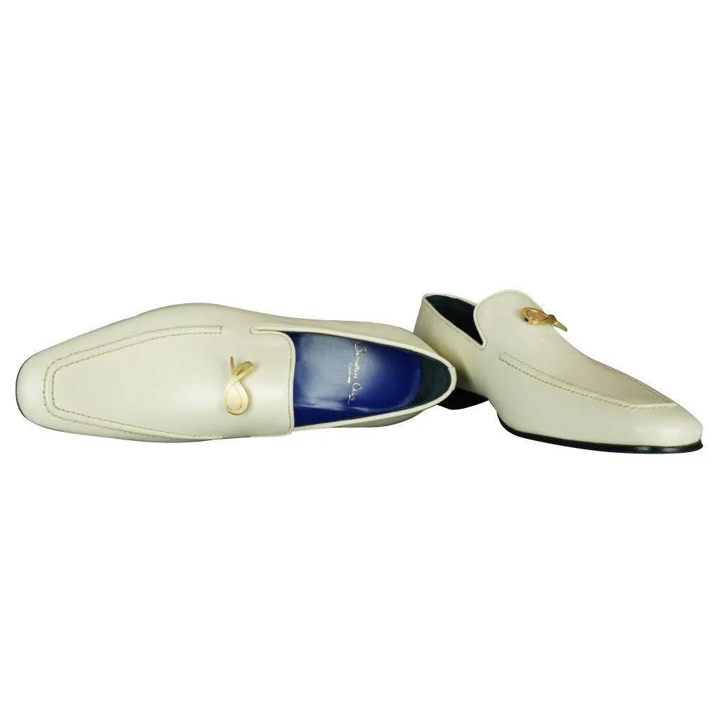 Classica Mascarpone With Yellow Gold Gold Hardware Leather Loafers