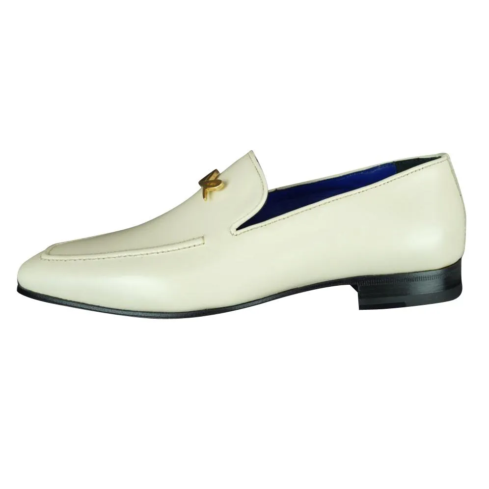 Classica Mascarpone With Yellow Gold Gold Hardware Leather Loafers