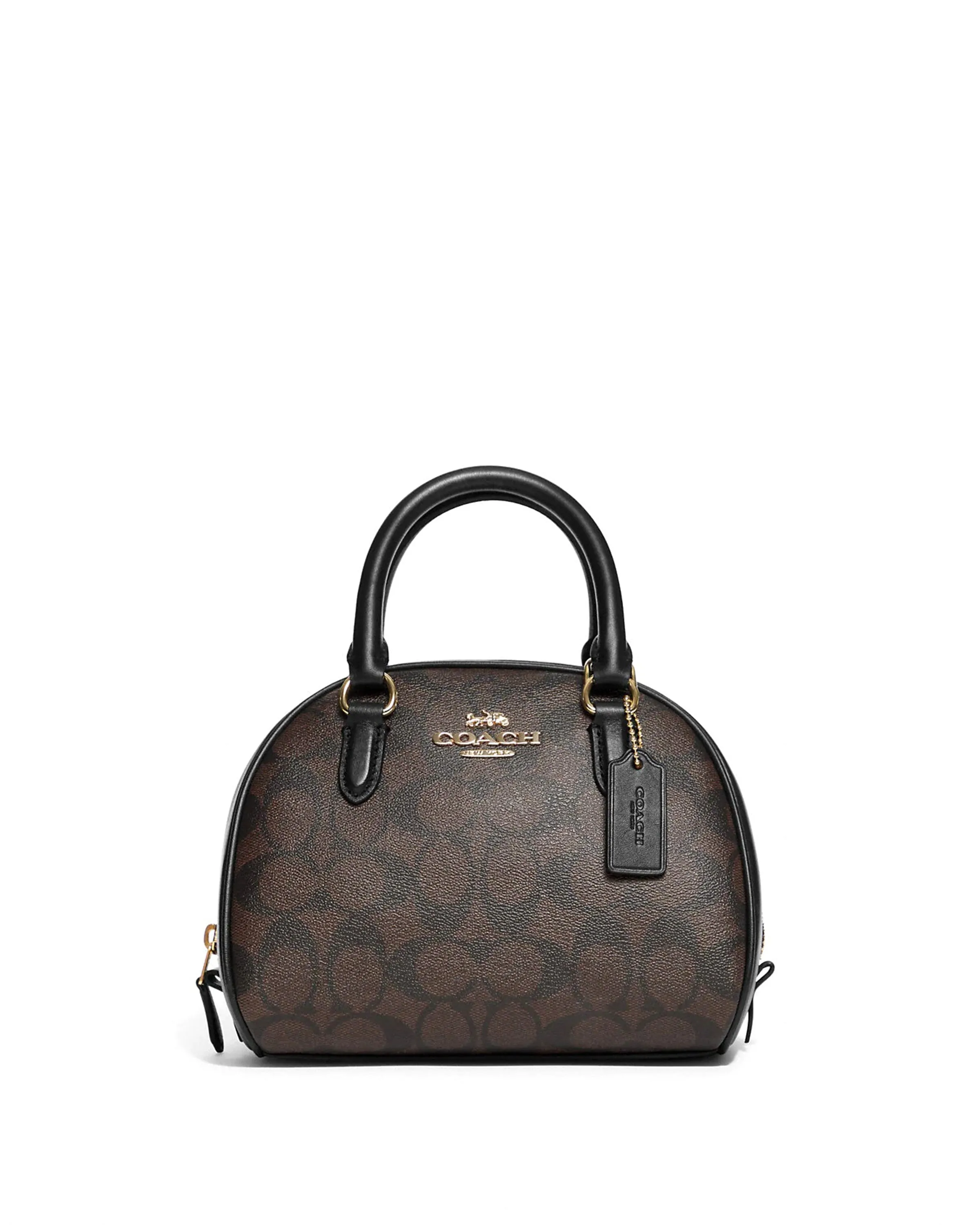 Coach Women's Brown & Black Sydney Satchel In Signature Canvas