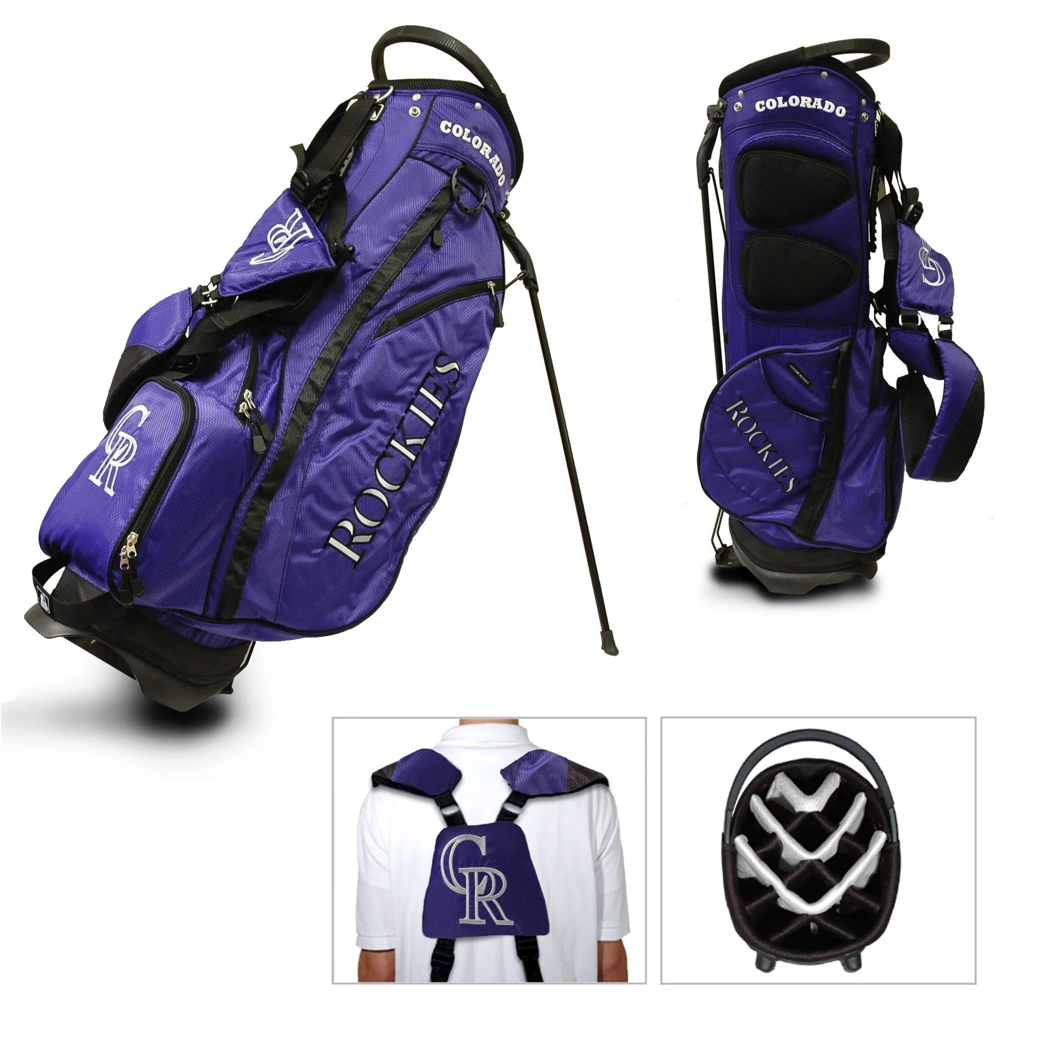 Colorado Rockies Team Golf Fairway Lightweight 14-Way Top Golf Club Stand Bag