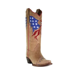 Corral Boots Women's Sand Eagle Flag Boots