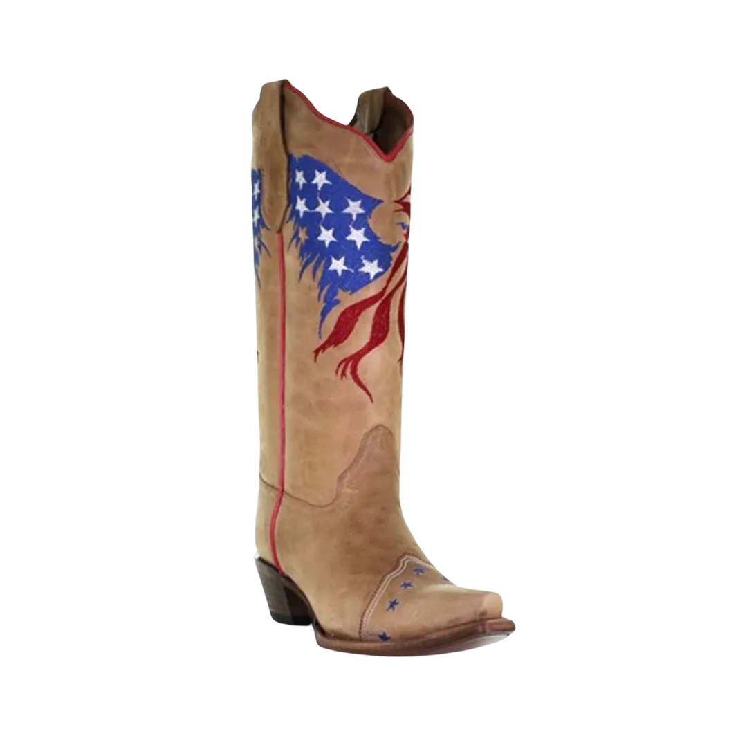 Corral Boots Women's Sand Eagle Flag Boots