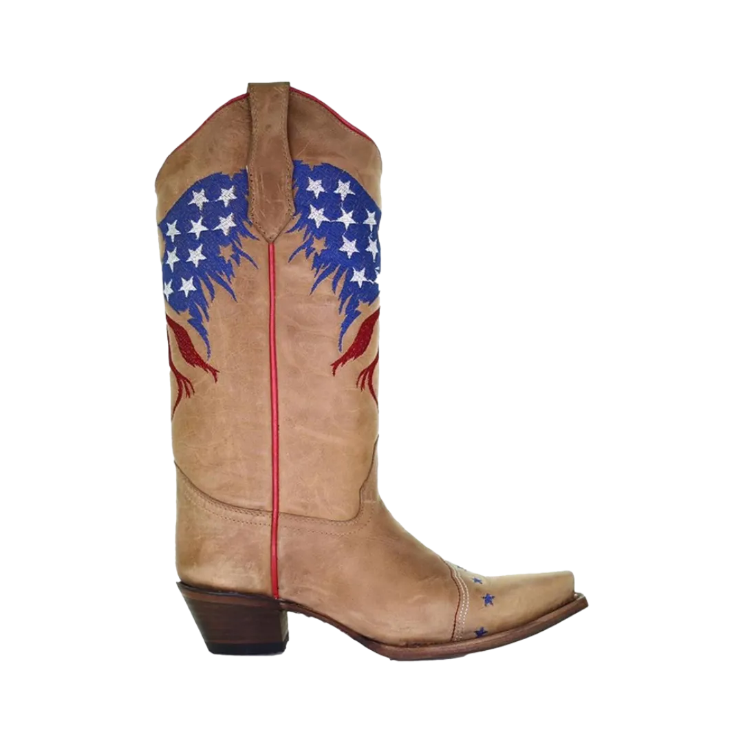 Corral Boots Women's Sand Eagle Flag Boots