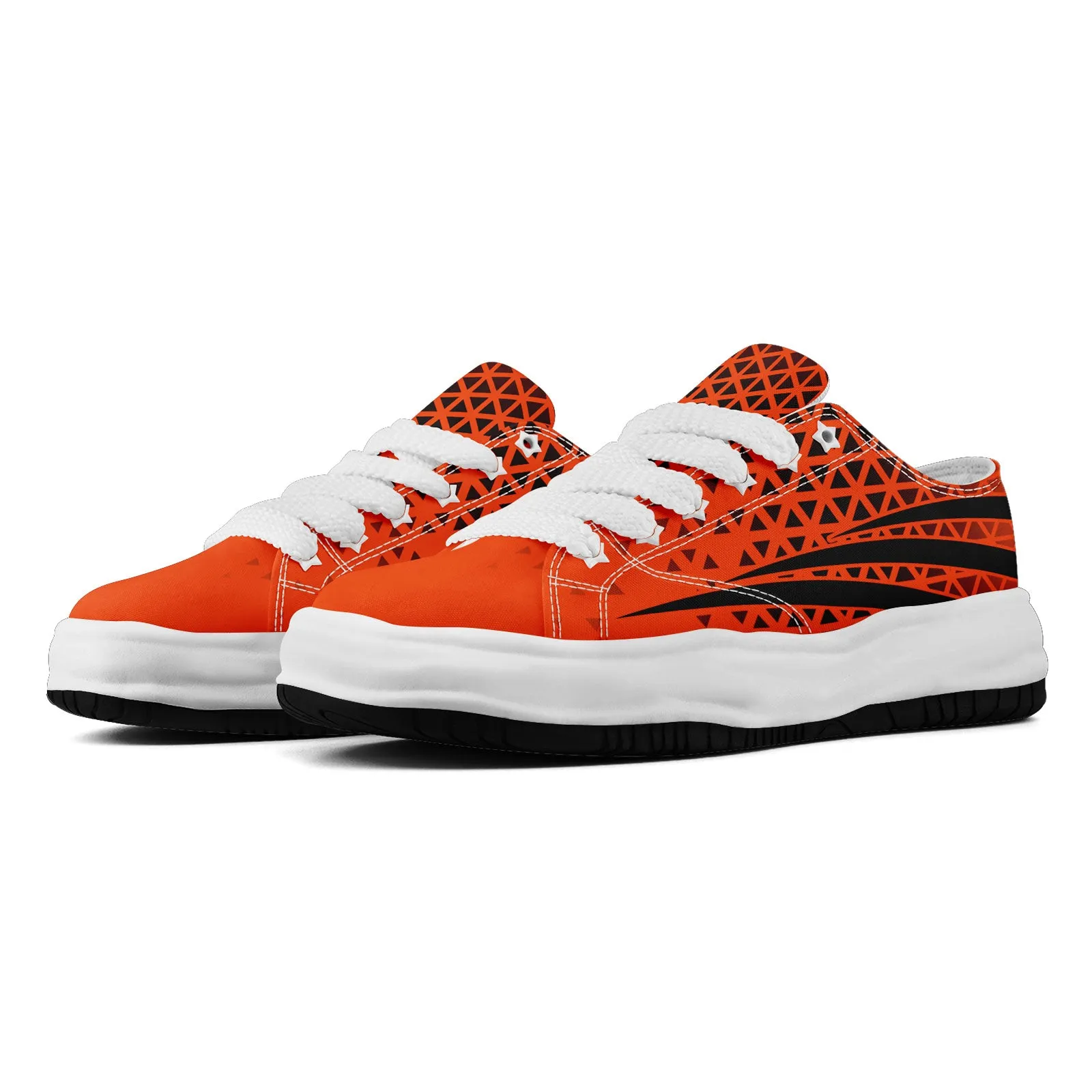 Custom Black Orange Ohio Shoes Personalized Sneaker FN038-D023003-6