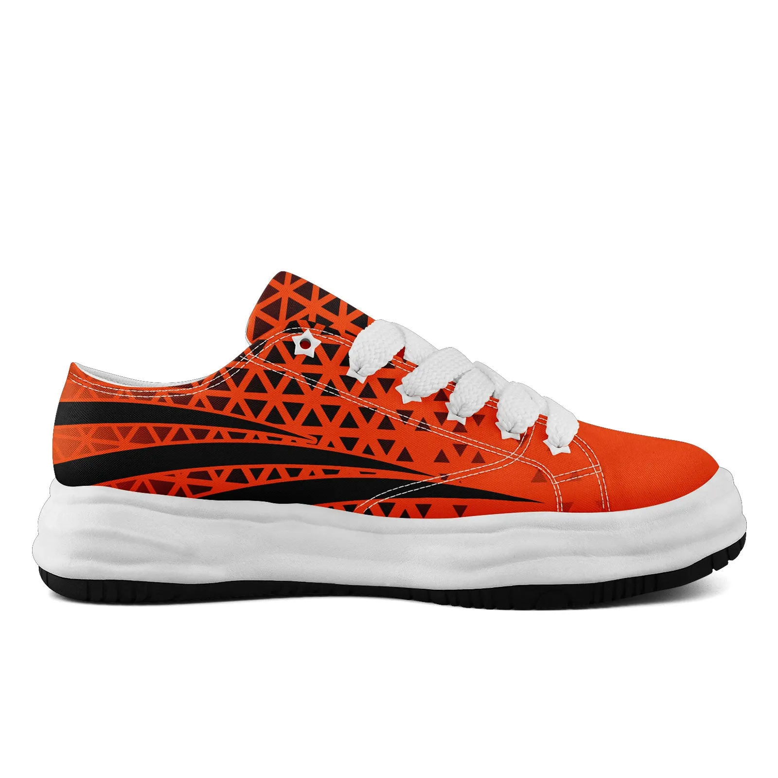 Custom Black Orange Ohio Shoes Personalized Sneaker FN038-D023003-6