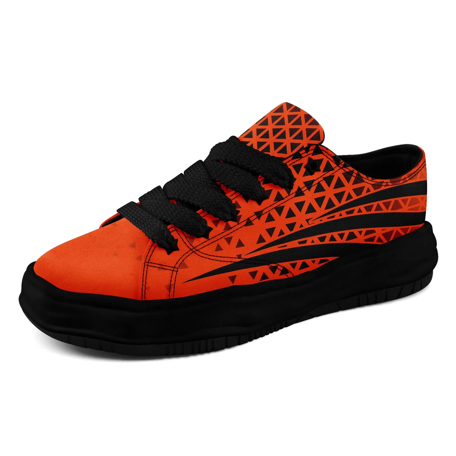 Custom Black Orange Ohio Shoes Personalized Sneaker FN038-D023003-6