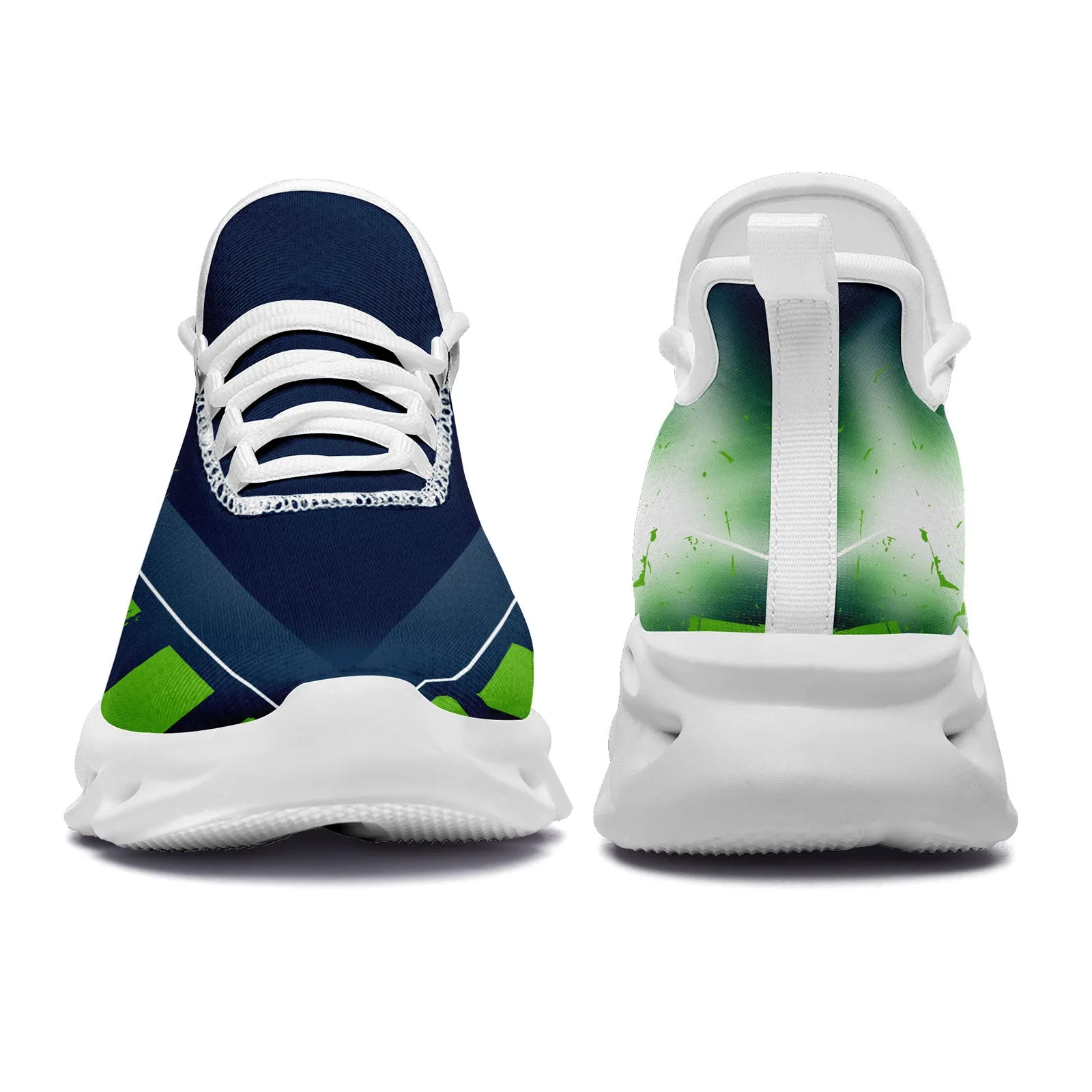 Custom Blue Green Seattle MaxSoul Shoes and Hat Combo Offer Personalized Combo ZH-D020264-27