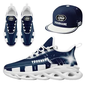 Custom Blue White Dallas MaxSoul Shoes and Hat Combo Offer Personalized Combo ZH-D020264-9